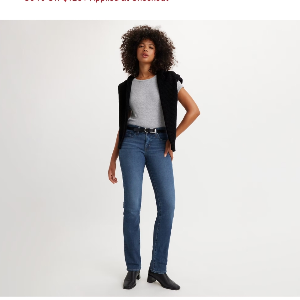 Levi's high rise straight leg jeans